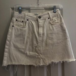 Urban Outfitters white denim skirt